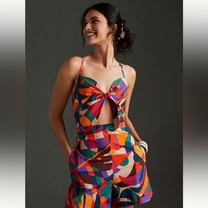 Farm x Anthropologie cutout romper sz M
